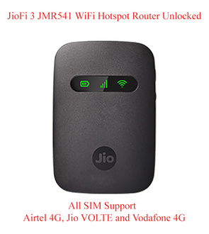 JioFi 3 JMR541 WiFi Hotspot Router Unlocked All Networks