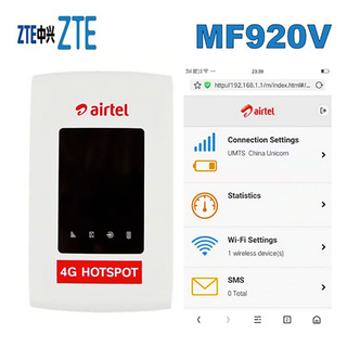 Airtel ZTE MF920v 4G LTE Pocket Wifi Router All SIM